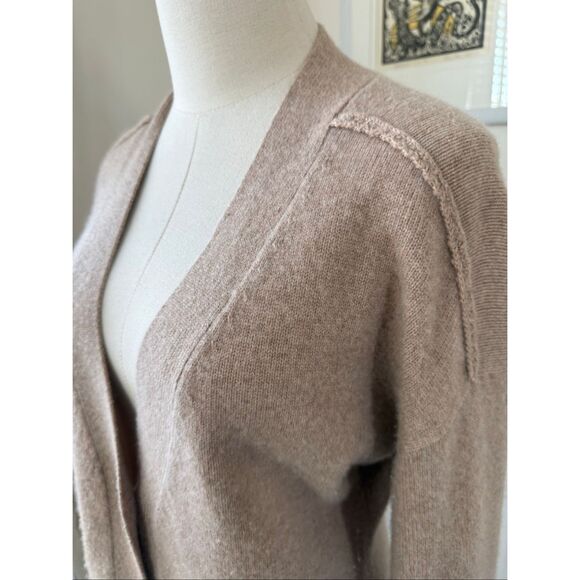 Nordstrom Cashmere Cardigan Sweater Beige Tan $180 M - Picture 4 of 7
